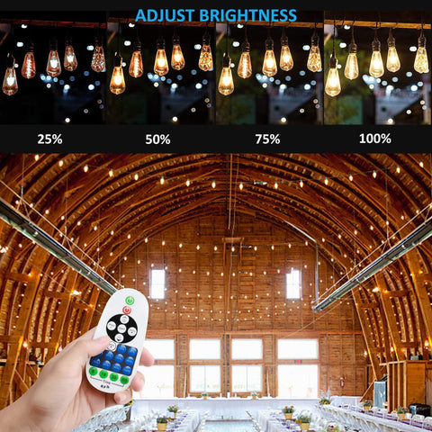 Image of 1500Watt AC110V/220V LED Dimmer for 110V/220V LED String Light, Wireless Remote Control Dimmer with 3 Prong Outlet, Timer Switch