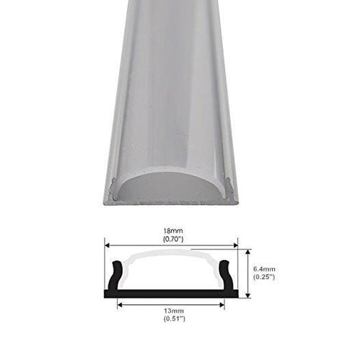 Image of 5Pack 1Meter (40'') Bendable Aluminum Channel System with Cover, End Caps, and Mounting Clips, for LED Strip Installations, Ultra-Thin Silver Finish