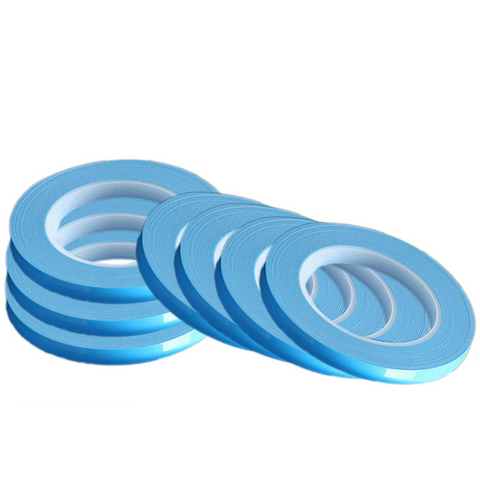 Image of 50M Roll 0.2mm Thick 2500g Viscous Force Heat Resisiting Blue Coating Double Sided Tape Adhesive Stronger Stick for LED Strip Lights