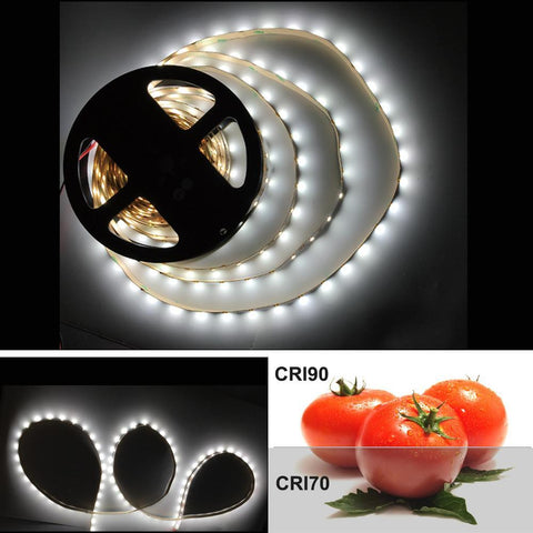 Image of High CRI > 90 DC 12V Dimmable SMD2835-300 Flexible LED Strips 60 LEDs Per Meter 8mm Width 1000lm Per Meter