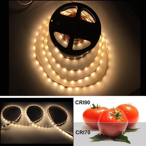 Image of High CRI > 90 DC 12V Dimmable SMD2835-300 Flexible LED Strips 60 LEDs Per Meter 8mm Width 1000lm Per Meter
