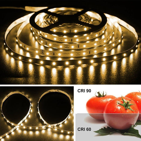 Image of High CRI > 90 DC 12V SMD3528-300 Flexible LED Strips 60 LEDs Per Meter 8mm Width 300lm Per Meter