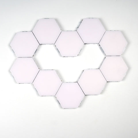 Image of Free Shipping 10 Pack Hexagonal LED Wall Light, DIY Modular Touch Sensitive Lights LED Night Light for Home Decor, Gifts