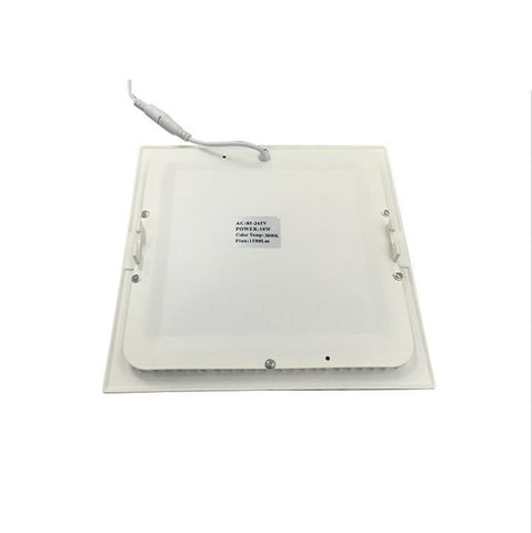 Image of White Trim LED Panel Light 10mm Thick Square Shape Low Profile Recessed Ceiling Panel Lamp 100-240V AC