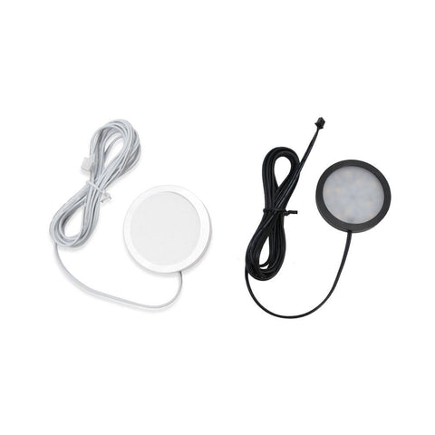 Image of A-Series 6 Pack (6*2W) Dimmable CRI 90 Ultra Thin LED Under Cabinet Puck Lights With Dimmer & Power Adapter, All Accessories Included