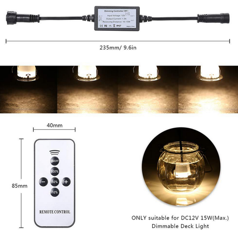 Image of 10 Pack Outdoor Recessed LED Deck Lights Kits IP67 Waterproof Inground LED Step Lights Kit for Garden, Yard, Steps, Bath Room and Kitchen