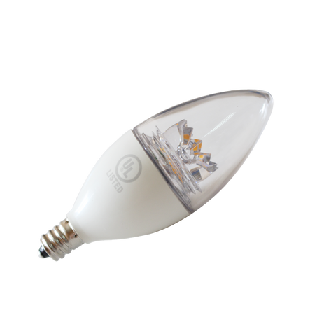Image of UL CUL Approved 3.5W 300 Lumen LED Candle Light Bulb Dimmable 2700K Warm White Color in E12 Edison Screw Base, 40 Watt Incandescent Lamp Equivalent