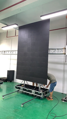 Image of EP-M6 Series 6SQM Kit Indoor 3.9m Foldable Mobile LED Poster Remote Controlled LED Display Screen in Moveable Airflight Case