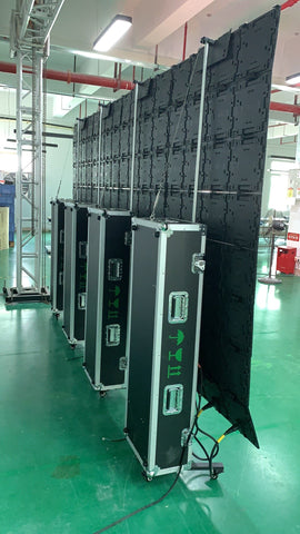 Image of EP-M Series 2SQM Kit Indoor 3.9mm Foldable Mobile LED Poster Remote Controlled LED Display Screen in Moveable Airflight Case