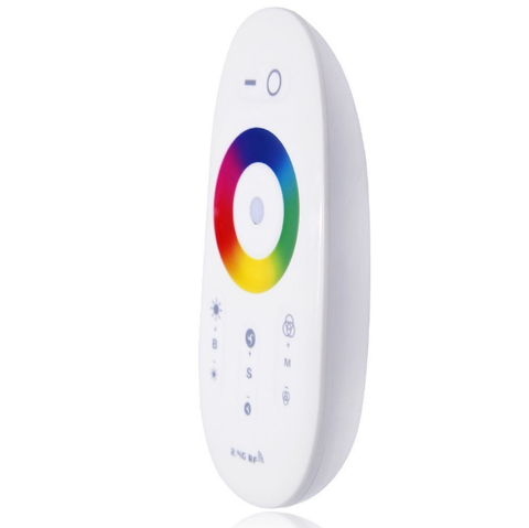 Image of 12V-24V DC 2.4G RF Wireless RGB LED Controller for RGB LED Strips with Touch Color Ring Remote