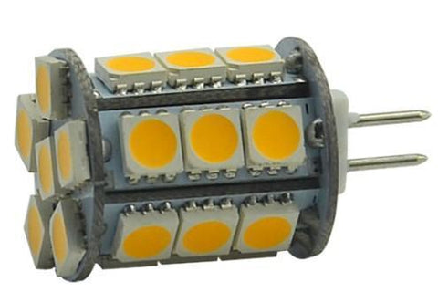 Image of 4 Pack 4.5 Watt (50Watt Equivalent) DC12V Tower type G4 Bi-pin base Lamps with 24 pcs Tri-Chip LED SMD5050