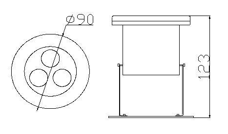 Image of 4 Pack 3W LED Under Water LIGHT, Stainless Steel Waterproof 90mm Diameter, Single Color DC24V, IP68 Waterproof Foutain Light