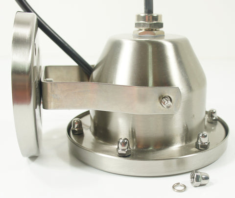 Image of Free Shipping 4 Pack 6W LED Under Water Light, Stainless Steel Housing, 113mm in Diameter, Single Color DC24V, IP68 Waterproof Fountain Light