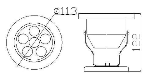 Image of Free Shipping 4 Pack 6W LED Under Water Light, Stainless Steel Housing, 113mm in Diameter, Single Color DC24V, IP68 Waterproof Fountain Light