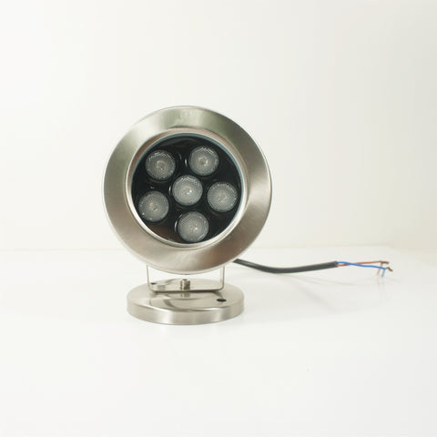 Image of Free Shipping 4 Pack 6W LED Under Water Light, Stainless Steel Housing, 113mm in Diameter, Single Color DC24V, IP68 Waterproof Fountain Light