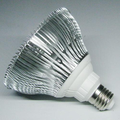 Image of 12W (12x1W) PAR38 LED Lamp with E27 Edison Screw Base 90W Equivalent 100-240V AC Silver Housing Indoor Type