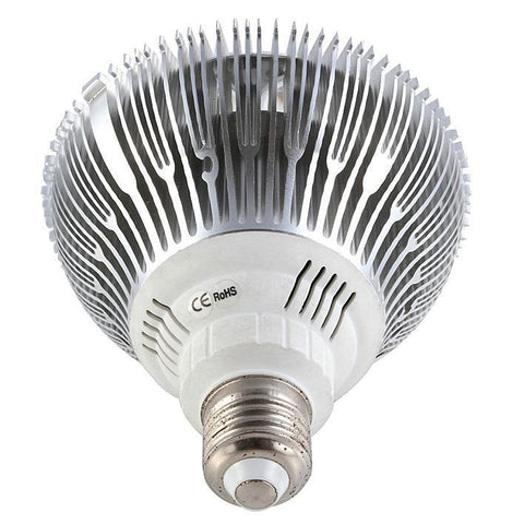 Image of 12W (12x1W) PAR38 LED Lamp with E27 Edison Screw Base 90W Equivalent 100-240V AC Silver Housing Indoor Type