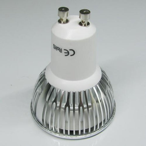 Image of 4Pack 3W(3x1W) 120V/220V AC LED Spotlight GU10 Bi-Pin Base LED Light Bulb Aluminum Housing 30° Beam Angle