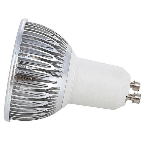 Image of 4Pack 3W(3x1W) 120V/220V AC LED Spotlight GU10 Bi-Pin Base LED Light Bulb Aluminum Housing 30° Beam Angle