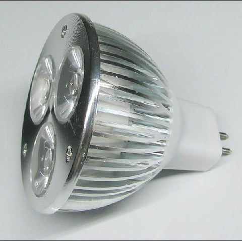 Image of 4Pack 3W(3x1W) 12V AC/DC LED Spotlight MR16 LED Bulb Light GU5.3 Bi-Pin Base Aluminum Housing 30° Beam Angle