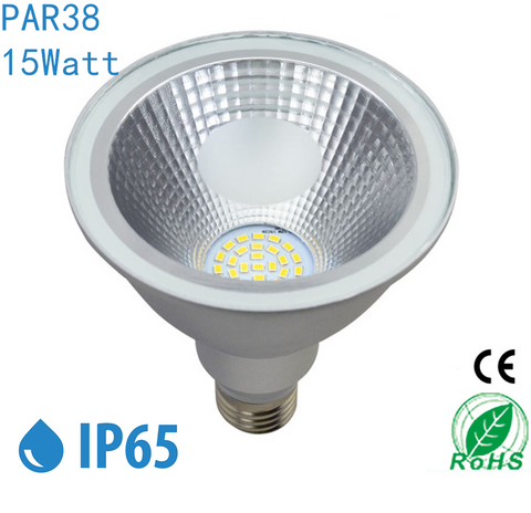Image of Outdoor PAR38 LED Light Bulb 15W 1110Lumen (100W Equivalent) 120-degree Flood Beam E27/E26 Non-Dimmable Waterproof IP65 Par Light