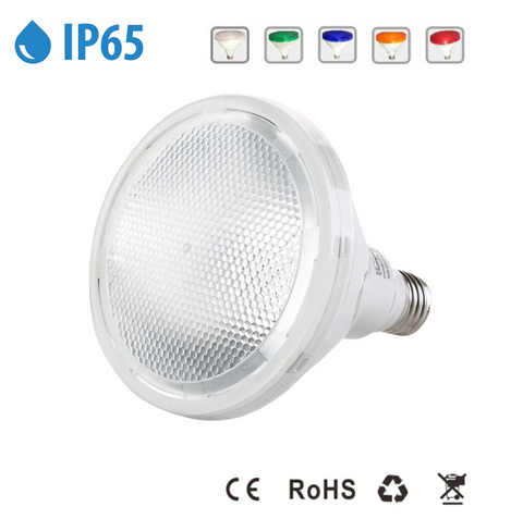 Image of Outdoor PAR38 LED 12W White / Red / Green / Blue / Yellow Light Colors 60-degree Beam E27/E26 AC100-265V Non-Dimmable Waterproof IP65 Light Bulb