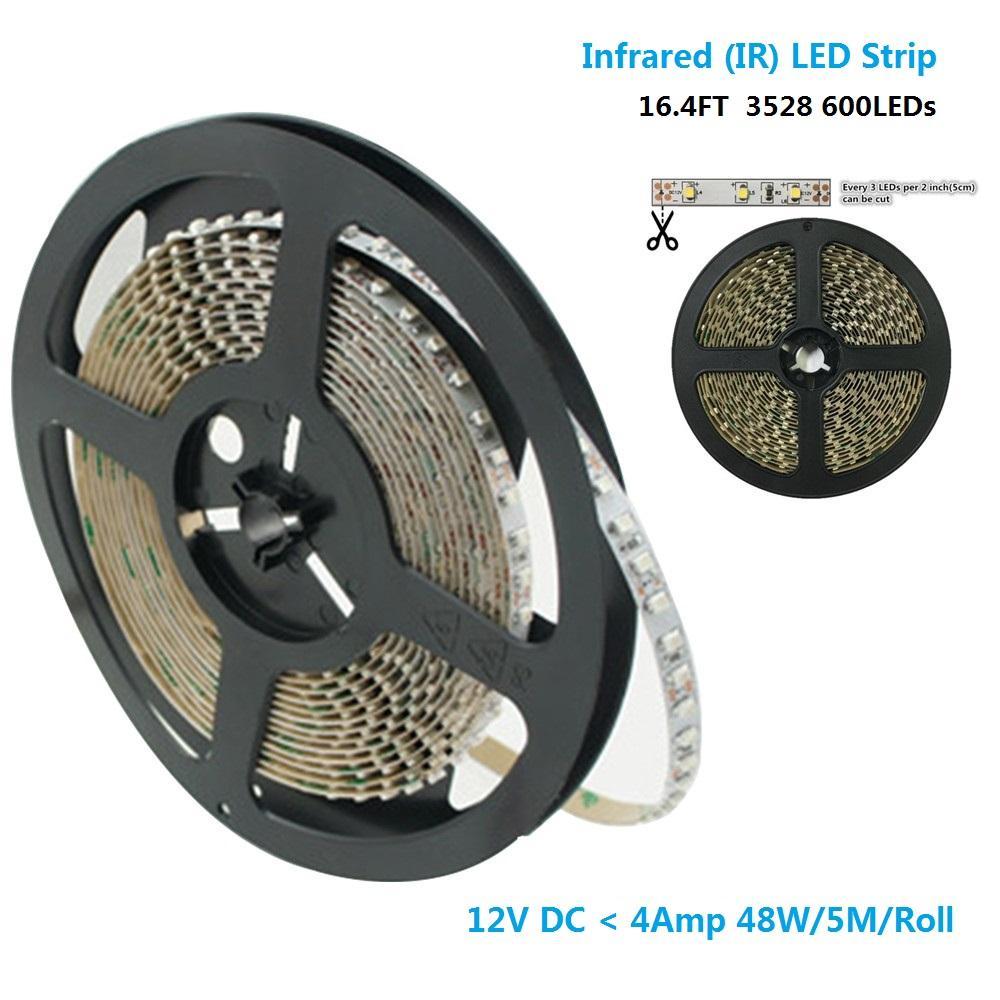 DC12V SMD3528-600-IR InfraRed (850nm/940nm) Signle Chip Flexible LED Strips 120LEDs 9.6W Per Meter