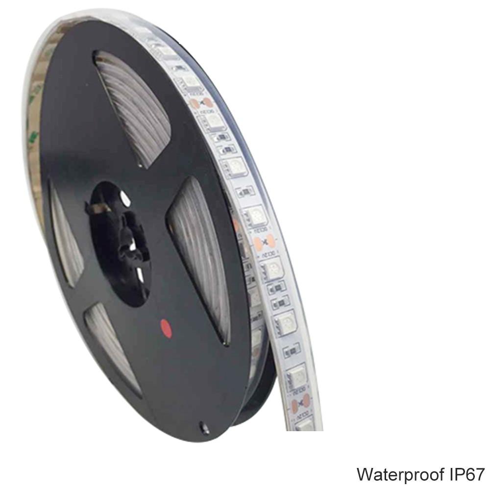 DC 12V Dimmable 670NM Red SMD5050-300 Flexible LED Strips 60 LEDs Per Meter 8mm Width 12W Per Meter