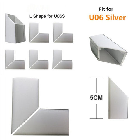 Image of 5Pair/10Pcs Spliced L-shape Adapter of LED Aluminum Channel Solution for 90 Angle Turning Corner Cabinet Bar Kitchen Wardrobe Installation Fit for Aluminum Profile Model U01, U02, U03, U04, U05,U06