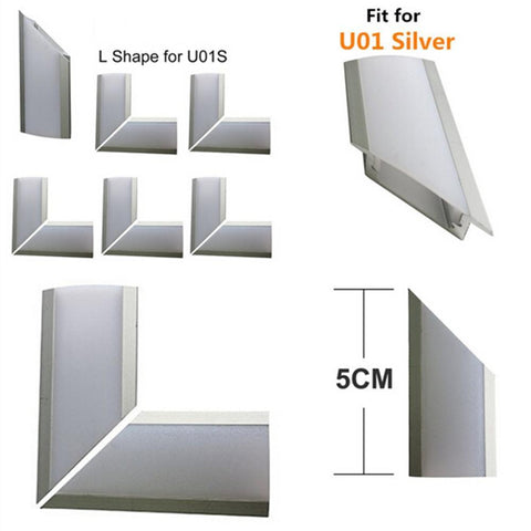 Image of 5Pair/10Pcs Spliced L-shape Adapter of LED Aluminum Channel Solution for 90 Angle Turning Corner Cabinet Bar Kitchen Wardrobe Installation Fit for Aluminum Profile Model U01, U02, U03, U04, U05,U06