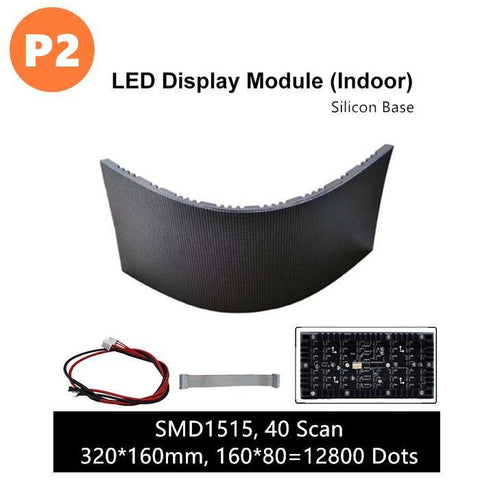 Image of M-SF2L (P2) Silicon Based LED Module, 2mm Full RGB Pixel Panel Screen in 320 * 160 mm with 12800 dots, 1/40 Scan, 800 Nits LED Tile for Indoor Display