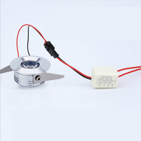 Image of 1x3W LED Downlight - Diameter 40mm - 30 Degree Mini Recessed LED Light Small Ceiling Downlight Cabinet LED Light with LED Driver