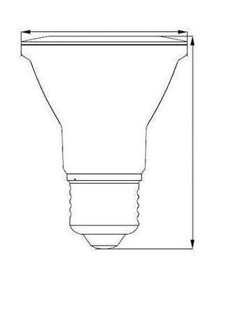 Image of LED PAR20 7W 50W-equivalent CRI80 500LM 40° Beam Dimmable 100-130V AC LED Light Bulb