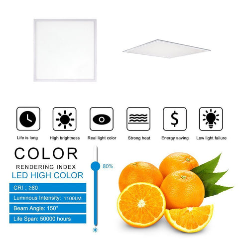 Image of 1'x1' (295x295mm) 12W LED Panel Light in 0.39'' (10mm) Thick White Trim Flat Sheet Panel Lighting Board Super Bright Ultra Thin Glare-Free