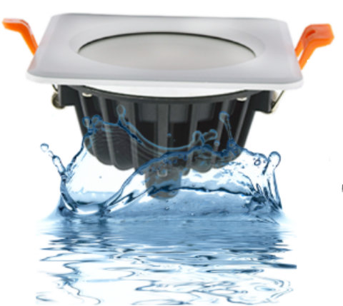 Image of 5W/7W/9W/12W/15W Waterproof IP65 Non-dimmable CRI>80 Square Shape Recessed LED Downlight Fixture Fit for Shower, Suana and Outdoor Lighting