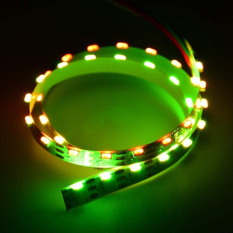 Image of DC 5V 5Meter (16.4Ft) Side Emitting RGB SMD4020 SK6812 Individually Addressable LED Strip Light 60LED/Meter LED Pixel Flexible Tape White PCB