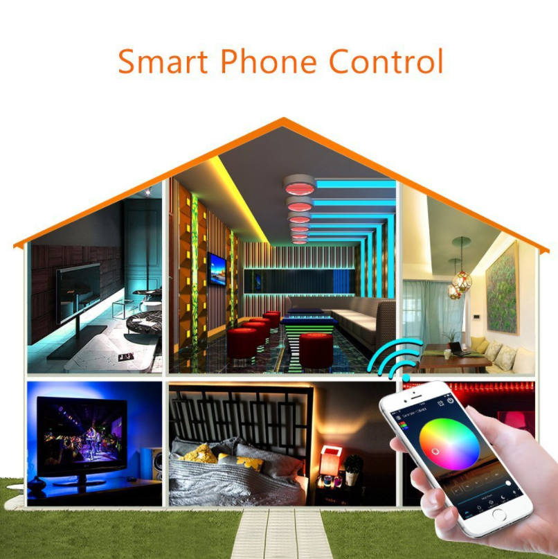 WiFi RGB LED Controller Box Working with Alexa Android IOS System Phone IR Remote Control for RGB LED Light Strip 5050 3528