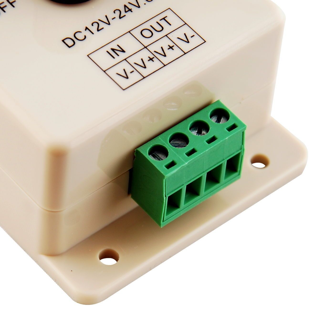 Manual Rotation LED Dimmer 12V-24V DC Switch Wall Mounting