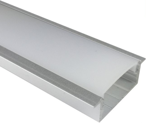 Image of 5/10/25/50 Pack Silver U03 10x30mm U-Shape Internal Width 20mm LED Aluminum Channel System with Cover, End Caps and Mounting Clips Aluminum Profile for LED Strip Light Installations