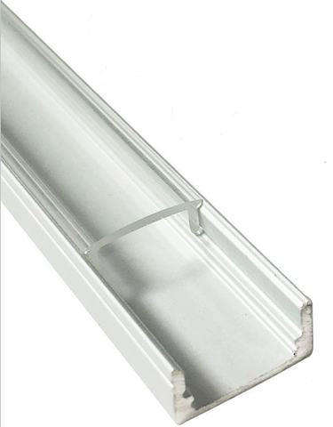 Image of 5/10/25/50 Pack Silver U02 9x17mm U-Shape Internal Profile Width 12mm LED Aluminum Channel System with Cover, End Caps and Mounting Clips for LED Strip Light Installations