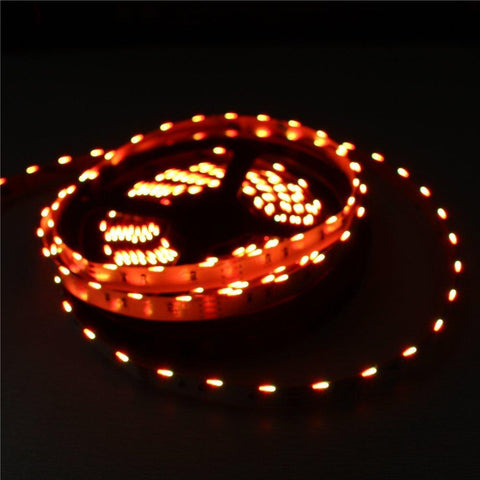 Image of DC12V SMD020 Side Emitting RGB Color Changing LED Strip Lights 60LEDs Per Meter 10mm White PCB Flexible Adhesive Tape