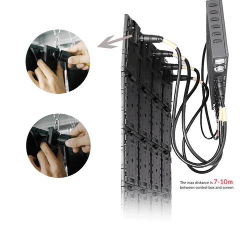 Image of 15mm Super Slim LED Curtain Display Screen 360° Foldable Patented 3.9mm|6.0mm|7.8mm Pixel Pitch Indoor LED Display