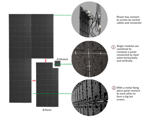 Image of 15mm Super Slim LED Curtain Display Screen 360° Foldable Patented 3.9mm|6.0mm|7.8mm Pixel Pitch Indoor LED Display