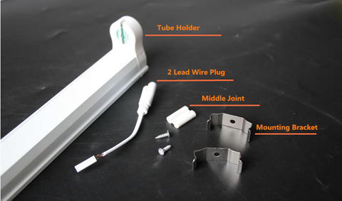 Image of 10 Pcs T8 Tube Light Fixture Tube Holder for Miniature Base T8 Tube Lights