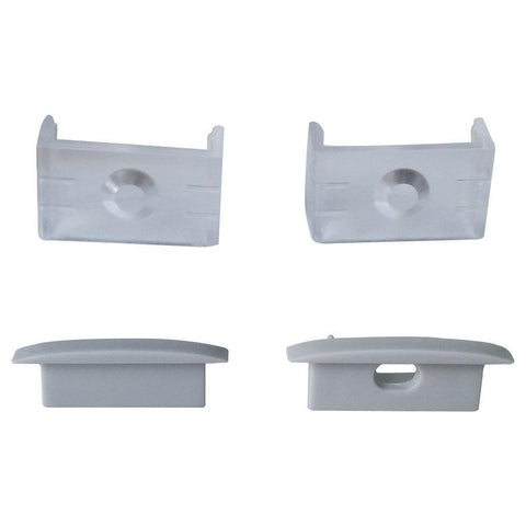 Image of 5/10/25/50 Pack Silver U03 10x30mm U-Shape Internal Width 20mm LED Aluminum Channel System with Cover, End Caps and Mounting Clips Aluminum Profile for LED Strip Light Installations