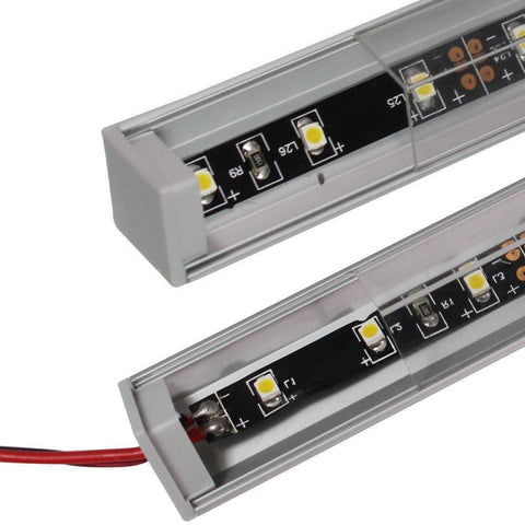 Image of 5/10/25/50 Pack Silver V01 16x16mm V-Shape Vertical Angle Cover Internal Width 12mm Corner Mounting LED Aluminum Channel with End Caps and Mounting Clips Aluminum Extrusion