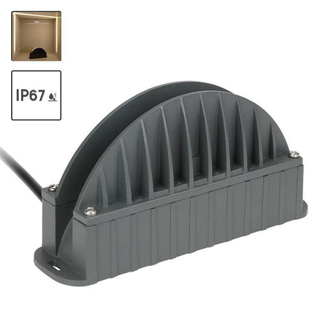 Image of FREE SHIPPING 10W Semi-circular Gray Finish Window Frame LED Light for Architecture Graphic/Doorframe/Hallway/Outdoor Landscape Decorative Lighting