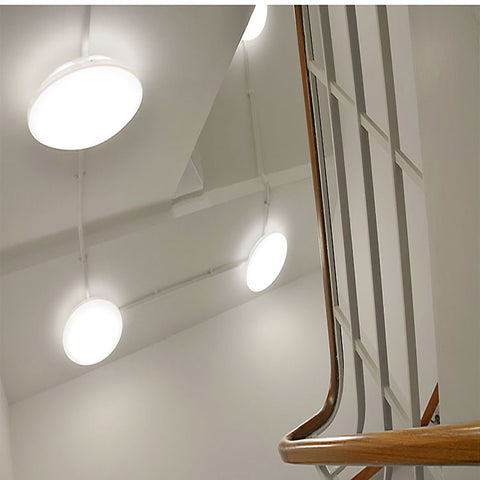 Image of 36W 19.68 inch (500mm) odern LED Flush Mount Ceiling Light Fixture Round Acrylic Shade White Finish Mushroom Shape and CCT changable with RF control