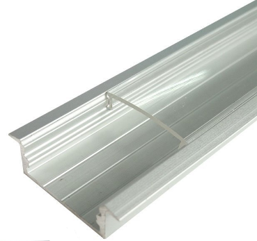 Image of 5/10/25/50 Pack Silver U04 10x23mm U-Shape Internal Width 20mm LED Aluminum Channel System with Cover, End Caps and Mounting Clips Aluminum Extrusion for LED Strip Light Installations