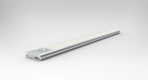 Image of 40cm (15.75'') Motion Sensor LED Under Cabinet Light, 1500mA Rechargeable Wireless Motion Nightlight Portable Magnetic Stick Up Night Light